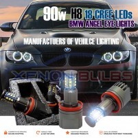 STEALTH LED BMW H8 90W 16 CREE ANGEL EYES SUPER WHITE..